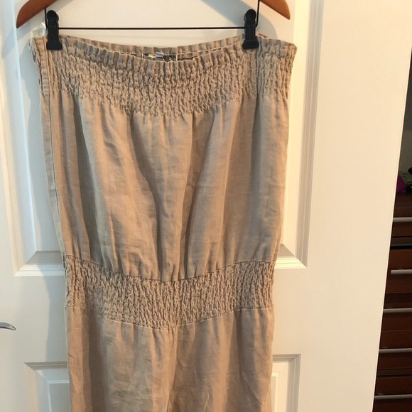 Young, Fabulous & Broke Strapless Linen Jumpsuit - Picture 3 of 16